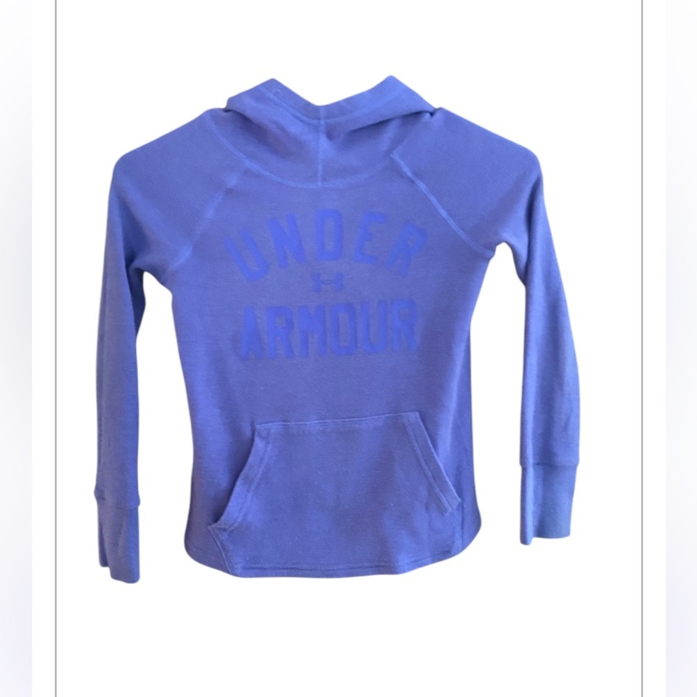 Under Armour mint green & purple waffle knit cold gear hoodies. Youth medium.